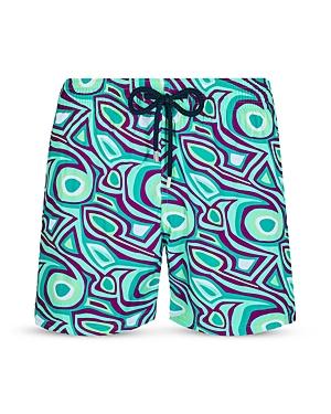 Vilebrequin Moorise 1994 Press Citron Abstract Swim Trunks