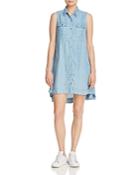 4our Dreamers Star Print Chambray Shirt Dress