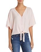 Paige Baylee Tie-front Striped Top - 100% Exclusive