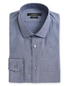 John Varvatos Star Usa Textured-weave Slim Fit Dress Shirt