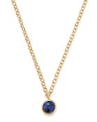 Zoe Chicco 14k Yellow Gold Blue Sapphire Drop Choker Adjustable Necklace, 14-16