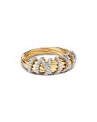 David Yurman 18k Yellow Gold Helena Small Ring With Diamonds