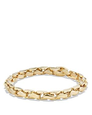 David Yurman Large Fluted Chain Bracelet In 18k Gold