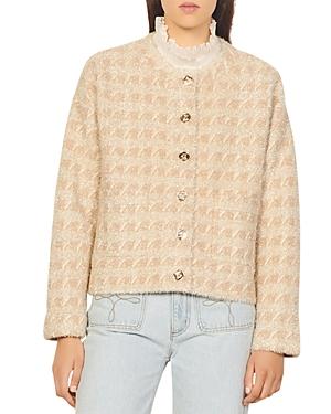 Sandro Maria Houndstooth Cardigan