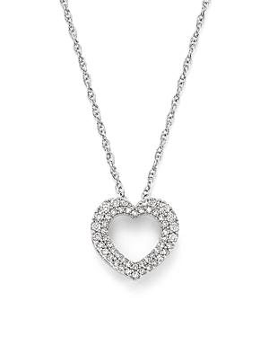 Diamond Heart Pendant Necklace In 14k White Gold, .25 Ct.t.w. - 100% Exclusive