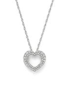 Diamond Heart Pendant Necklace In 14k White Gold, .25 Ct.t.w. - 100% Exclusive