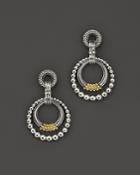 Lagos 18k Gold And Sterling Silver Micro Double Circle Earrings