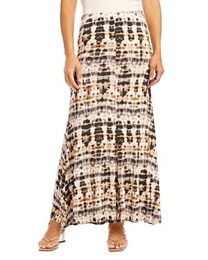 Karen Kane Printed Flare Hem Maxi Skirt