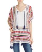 Fraas Geometric Poncho With Tassels