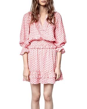 Zadig & Voltaire Rune Dobby Ruffled Mini Dress