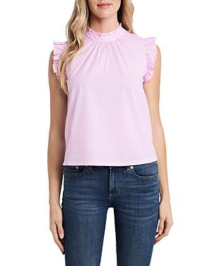Cece Striped Flutter Sleeve Blouse