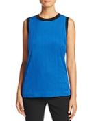 Dkny Quilted Stretch Silk Top