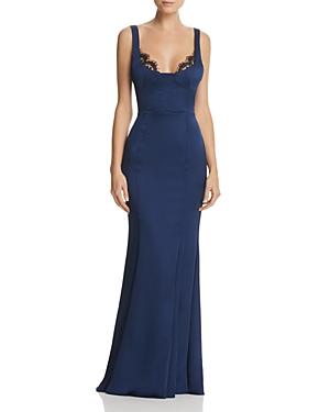 Fame And Partners Ara Lace-trim Gown