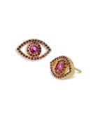 Kurt Geiger London Pink Evil Eye Stud Earrings