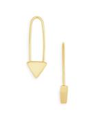 Argento Vivo Safety Pin Triangle Earrings