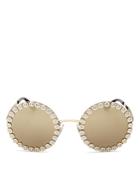 Dolce & Gabbana Round Mirrored Sunglasses, 56mm