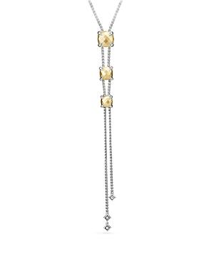 David Yurman Chatelaine Y Necklace With 18k Gold And Diamonds