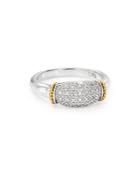 Bloomingdale's Marc & Marcella Pave Diamond Ring In Sterling Silver & 14k Gold-plated Sterling Silver, 0.1 Ct. T.w. - 100% Exclusive