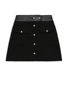 The Kooples Leather Waist Wool Skirt