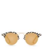Krewe St. Louis Stella Mirrored Round Sunglasses, 46mm