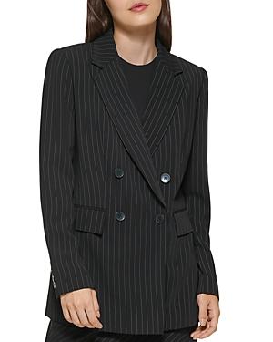 Dkny Double Breasted Pinstripe Blazer