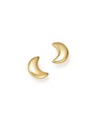 14k Yellow Gold Crescent Moon Stud Earrings - 100% Exclusive