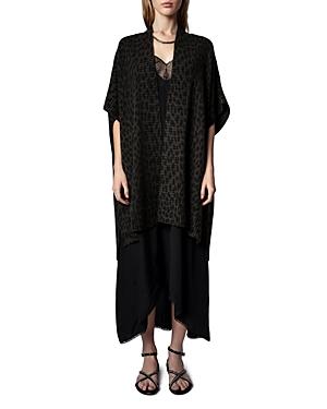 Zadig & Voltaire Indiany Cashmere Leopard Print Cardigan