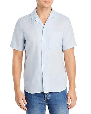 Hugo Ellino Linen Relaxed Fit Short Sleeve Button Down Shirt