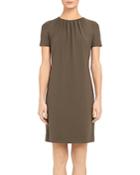 Theory Ruched-neck Dress