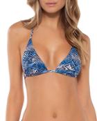 Becca By Rebecca Virtue Untamed Printed Triangle Bikini Top