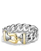 David Yurman Buckle Single-row Bracelet With Gold