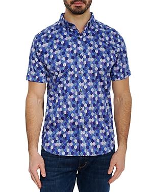 Robert Graham Mochi Cotton Geo Tailored Fit Button Down Shirt