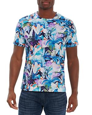 Robert Graham Haukland Beach Cotton Tropical Floral Graphic Tee