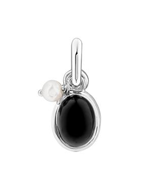 Tous Sterling Silver Onyx & Glass Pearl Pendant