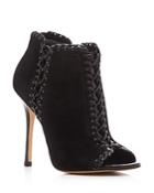 Michael Kors Collection Henley Whipstitched Peep Toe Booties