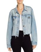 Pistola Naya Cropped Denim Boyfriend Jacket