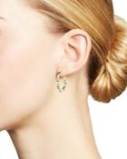 Bloomingdale's Blue Topaz & Diamond Inside-out Hoop Earrings In 14k Yellow Gold - 100% Exclusive