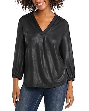 Vince Camuto Coated Ity V-neck Top