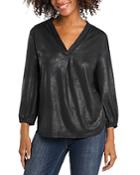 Vince Camuto Coated Ity V-neck Top