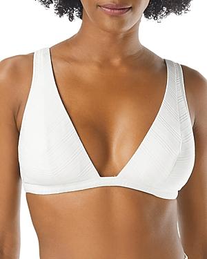 Vince Camuto Ribbed Triangle Bikini Top
