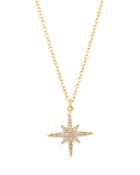 Aqua Pave Star Pendant Necklace In 18k Gold Plate, 16.25-18 - 100% Exclusive