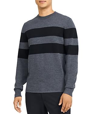 Theory Arnauld Striped Crewneck Merino Sweater