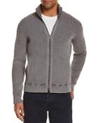 The Men's Store At Bloomingdale's Ribbed Cotton Zip Cardigan Sweater - 100% Exclusive