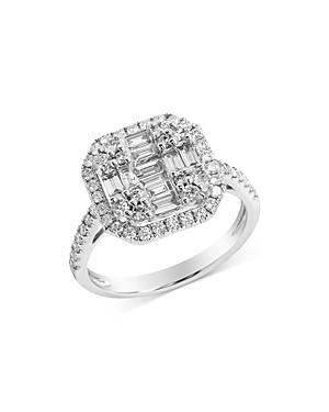 Bloomingdale's Diamond Baguette & Round Mosaic Ring In 18k White Gold, 0.95 Ct. T.w. - 100% Exclusive