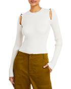 Proenza Schouler White Label Ribbed Cutout Sweater