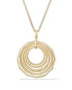 David Yurman Stax Pendant Necklace With Diamonds In 18k Gold