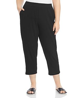Eileen Fisher Plus Ribbed Ankle Pants