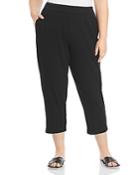 Eileen Fisher Plus Ribbed Ankle Pants