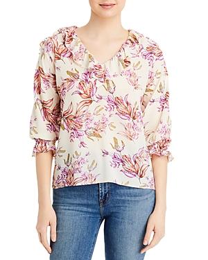 Sioni Ruffled Floral Print Top