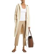Michael Kors Shaker Belted Cashmere Hooded Cardigan